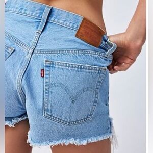 Levi's Light Blue Jean Shorts